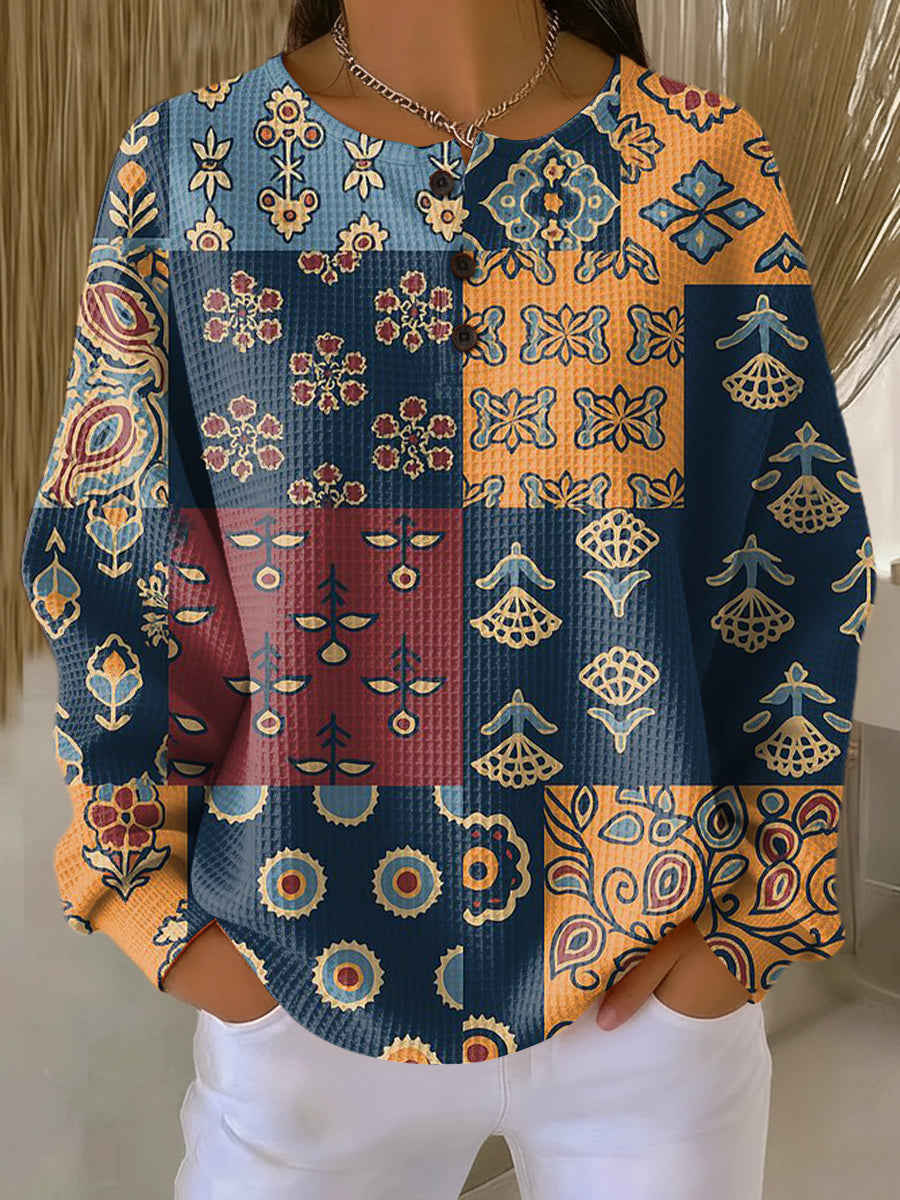 Marlene | Cozy Waffle Knit Henley