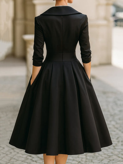 Vivienne | Vintage-Inspired Satin Swing Dress