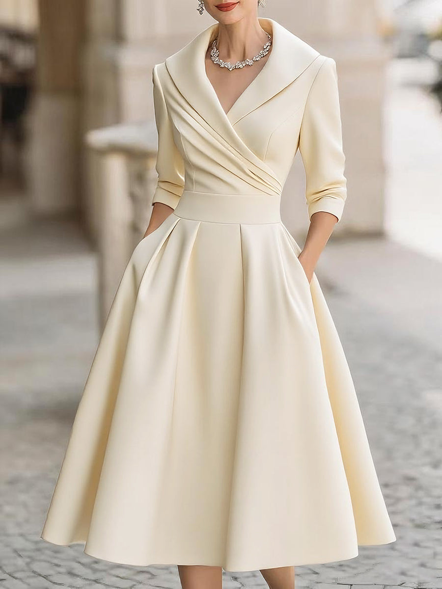 Vivienne | Vintage-Inspired Satin Swing Dress