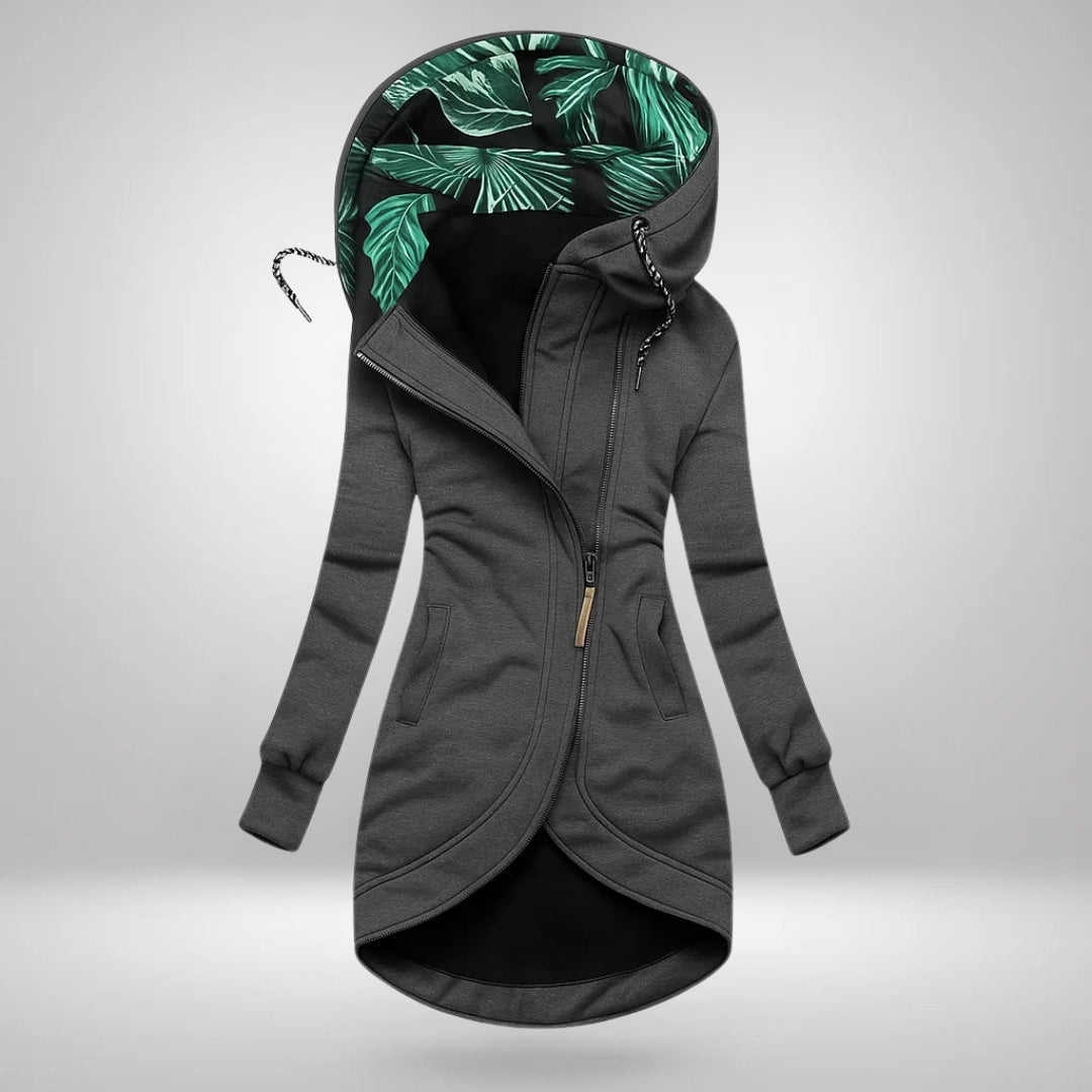 Sierra | Sleek Zip-Up Hooded Coat