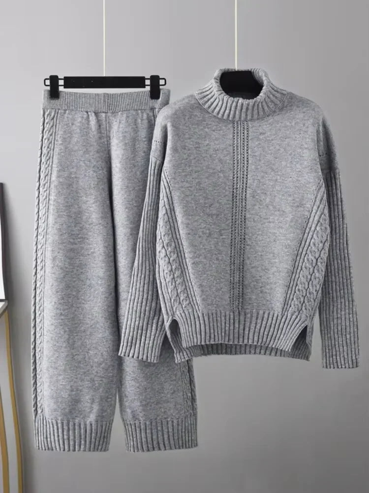 Sierra | Knit Lounge Set with Turtleneck