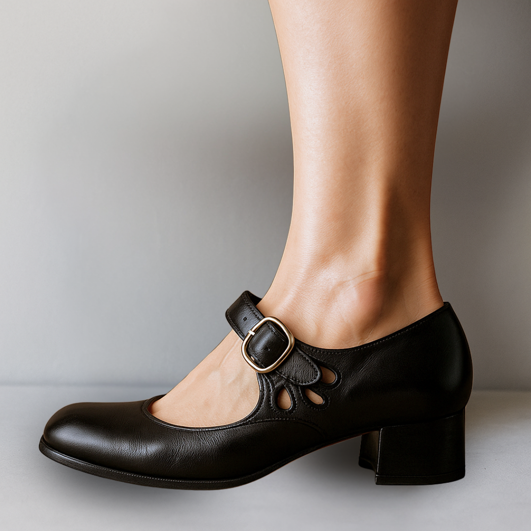 Helen | Comfort Buckle-Strap Orthopedic Heels