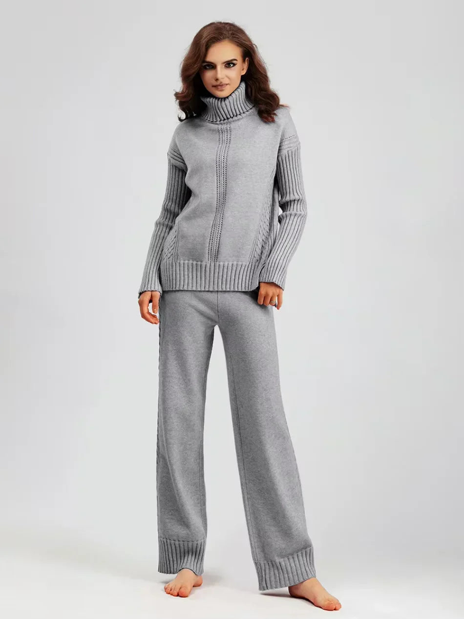 Sierra | Knit Lounge Set with Turtleneck