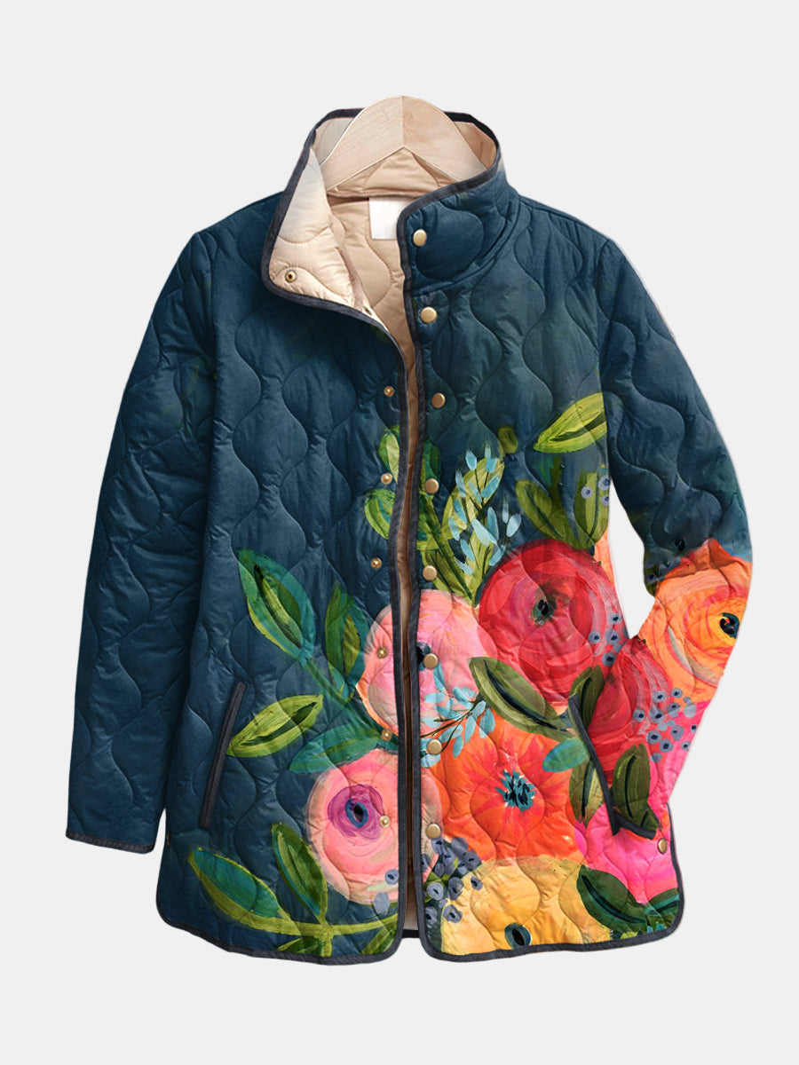 Marigold | Artful Floral Comfort Jacket