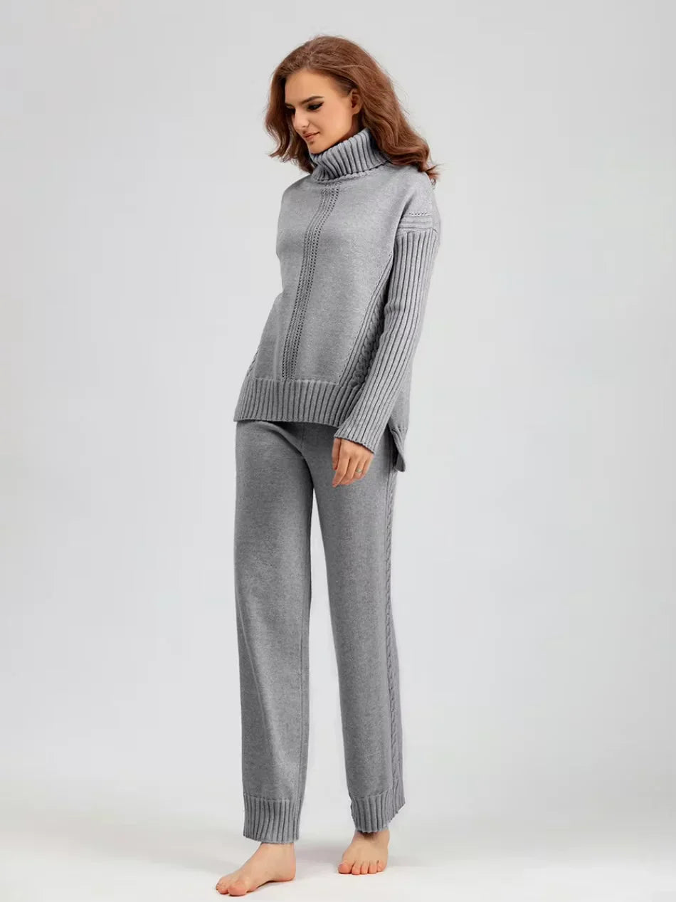 Sierra | Knit Lounge Set with Turtleneck