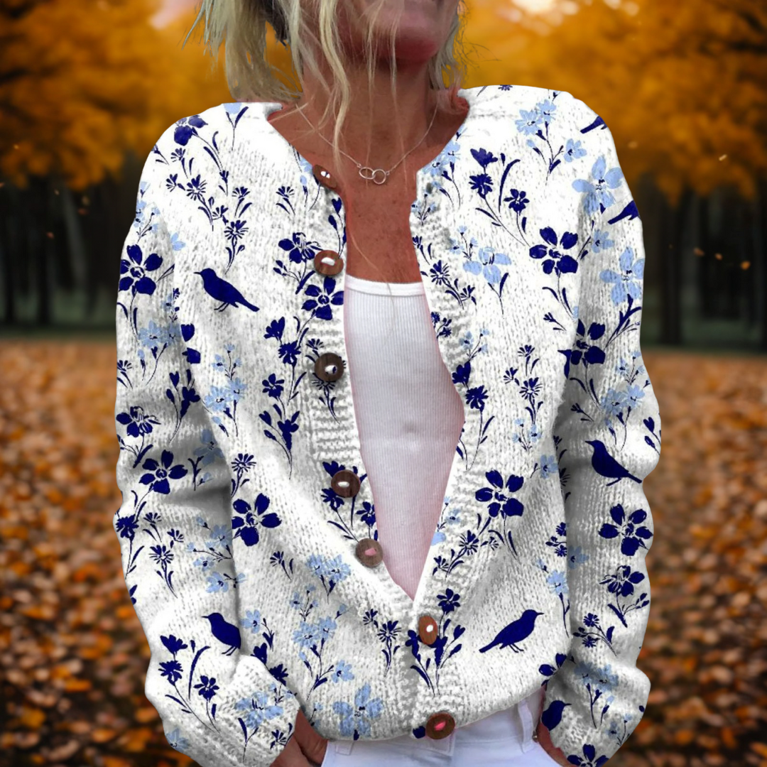 Eliza | Bluebird Garden Knit Cardigan