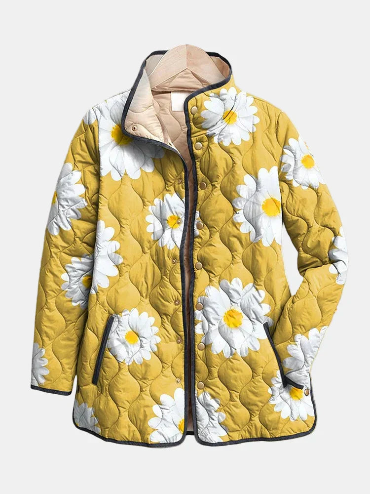 Daisy | Cheerful Daisy-Print Quilted Jacket