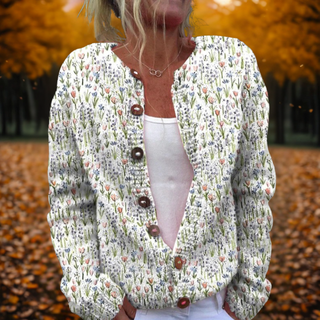 Chloe | Wildflower Fields Knit Cardigan