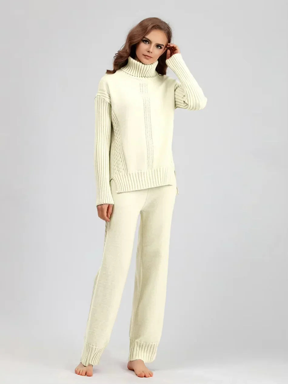 Sierra | Knit Lounge Set with Turtleneck