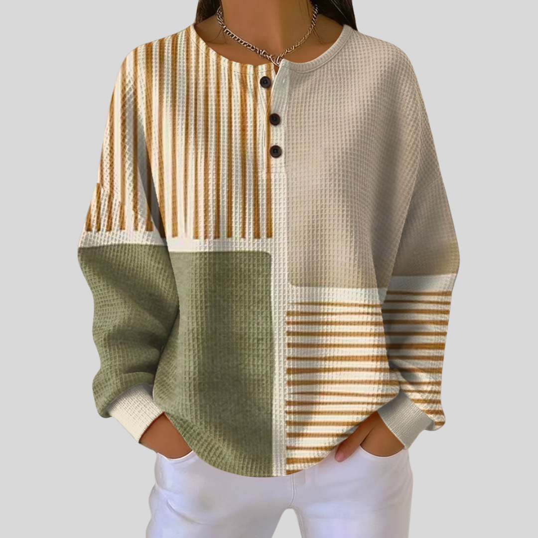 Linda | Cozy Waffle Knit Henley