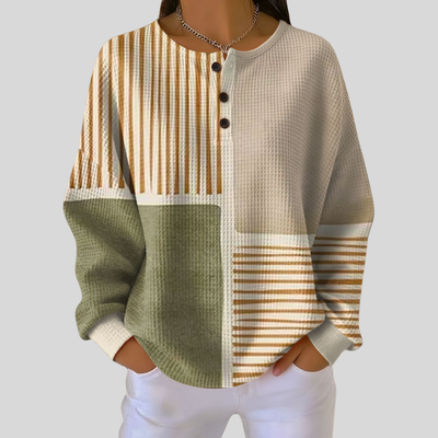 Linda | Cozy Waffle Knit Henley
