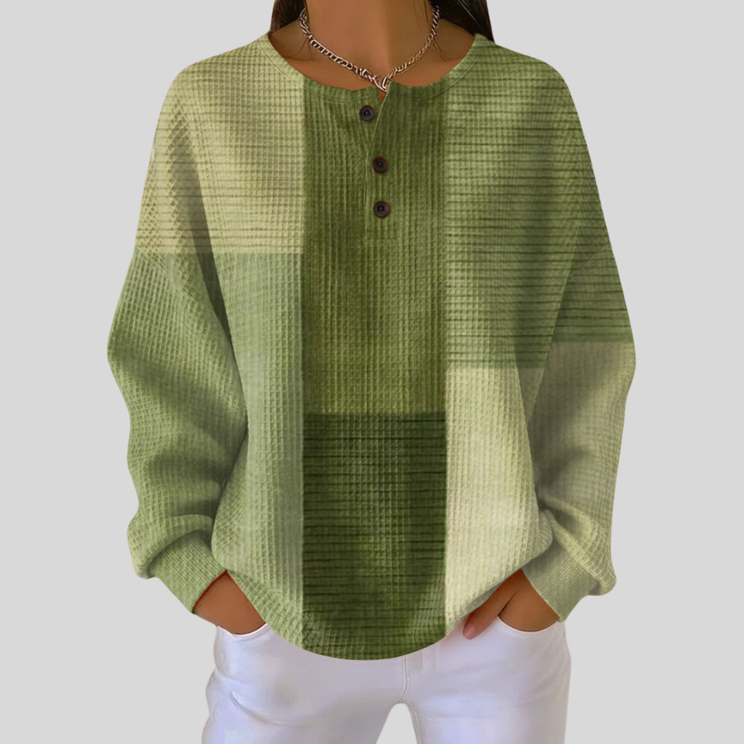 Karen | Cozy Waffle Knit Henley