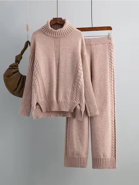 Sierra | Knit Lounge Set with Turtleneck