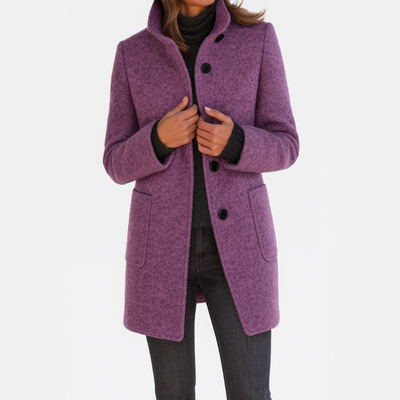 Samantha | Elegant Wool-Blend Tailored Winter Coat