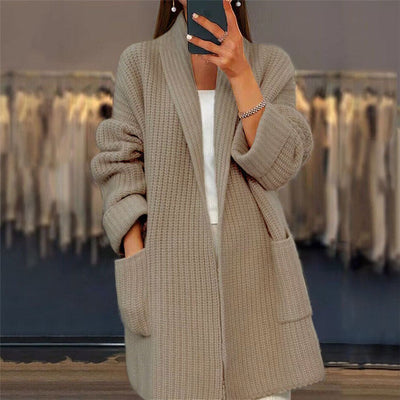 Eliana | Oversized Knit Pocket Cardigan