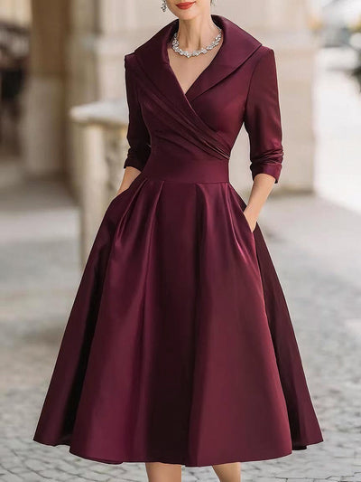 Vivienne | Vintage-Inspired Satin Swing Dress