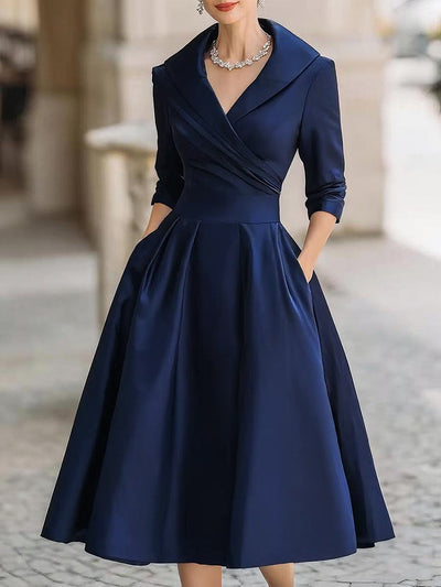 Vivienne | Vintage-Inspired Satin Swing Dress