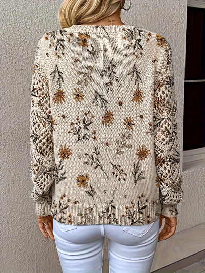Janet | Gentle Crochet-Sleeve Sweater