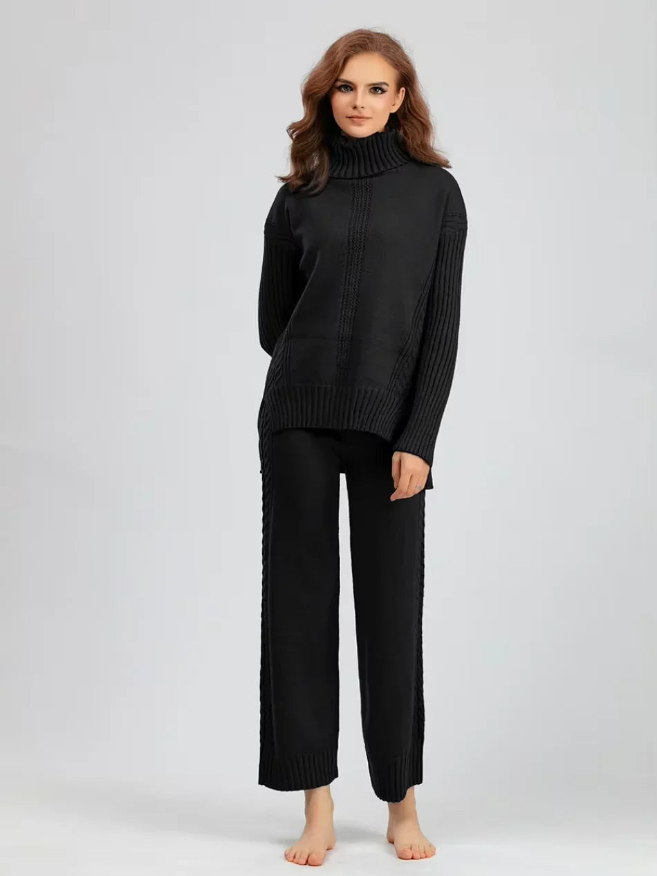 Sierra | Knit Lounge Set with Turtleneck