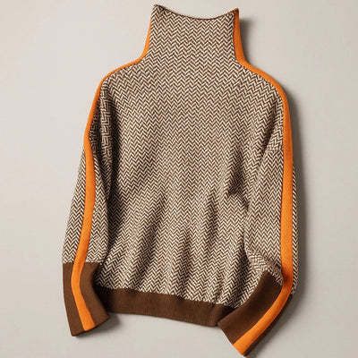 Vivian | Retro-Inspired High-Neck Knit Sweater