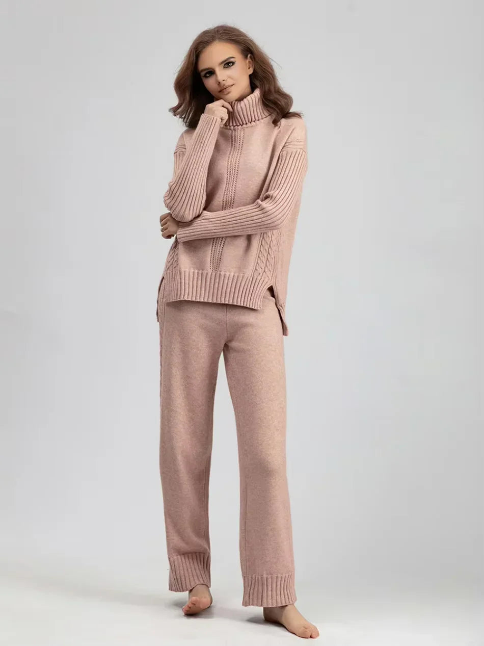 Sierra | Knit Lounge Set with Turtleneck