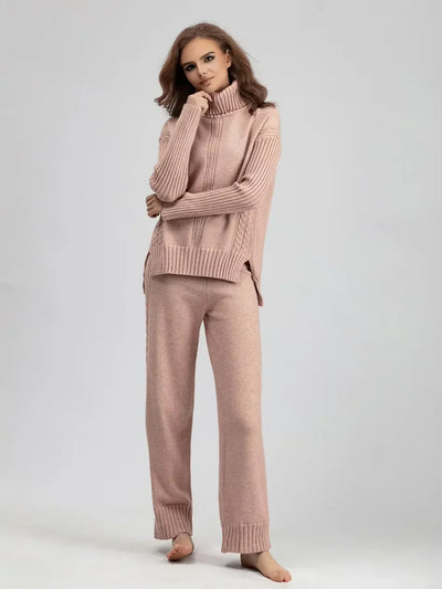 Sierra | Knit Lounge Set with Turtleneck