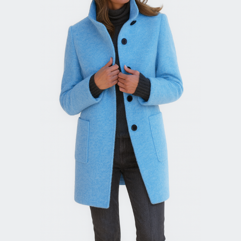 Samantha | Elegant Wool-Blend Tailored Winter Coat