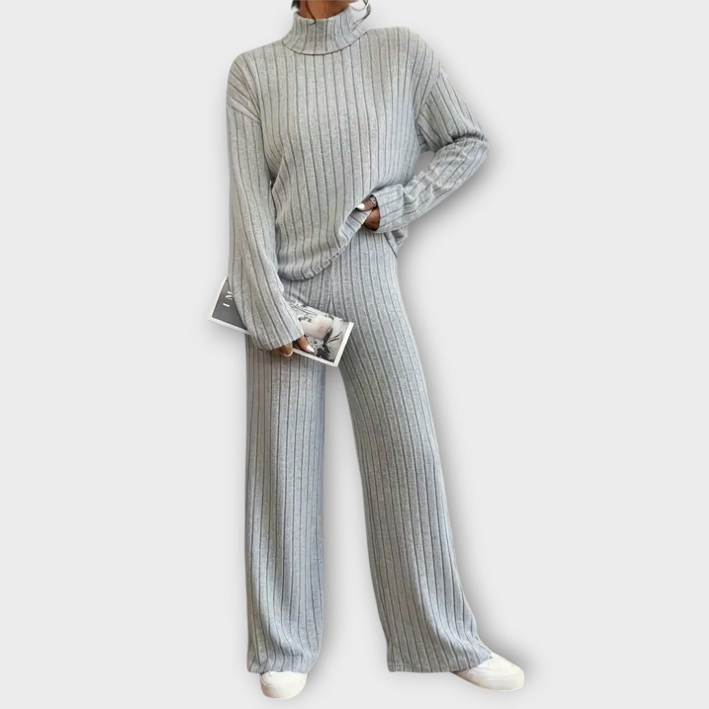 Avery | Ribbed Knit Two-Piece Lounge Set