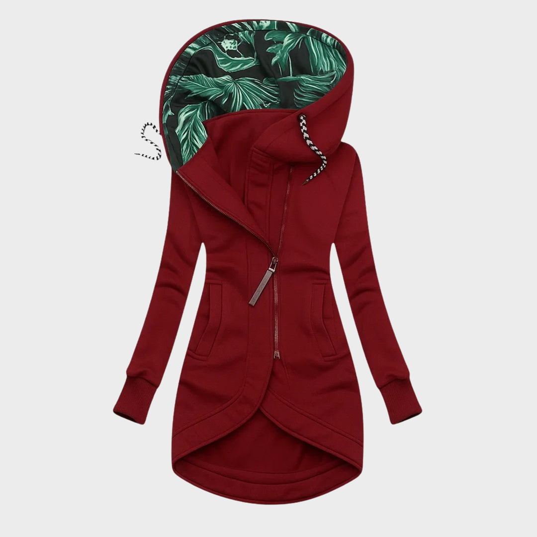 Sierra | Sleek Zip-Up Hooded Coat