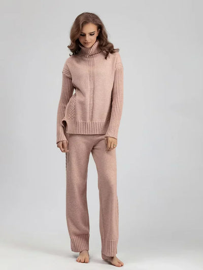 Sierra | Knit Lounge Set with Turtleneck