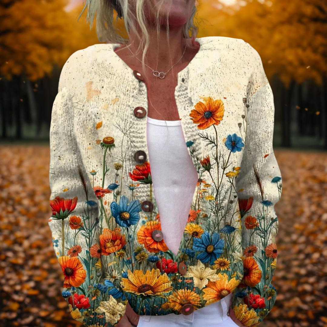 Madeline | Golden Meadow Knit Cardigan