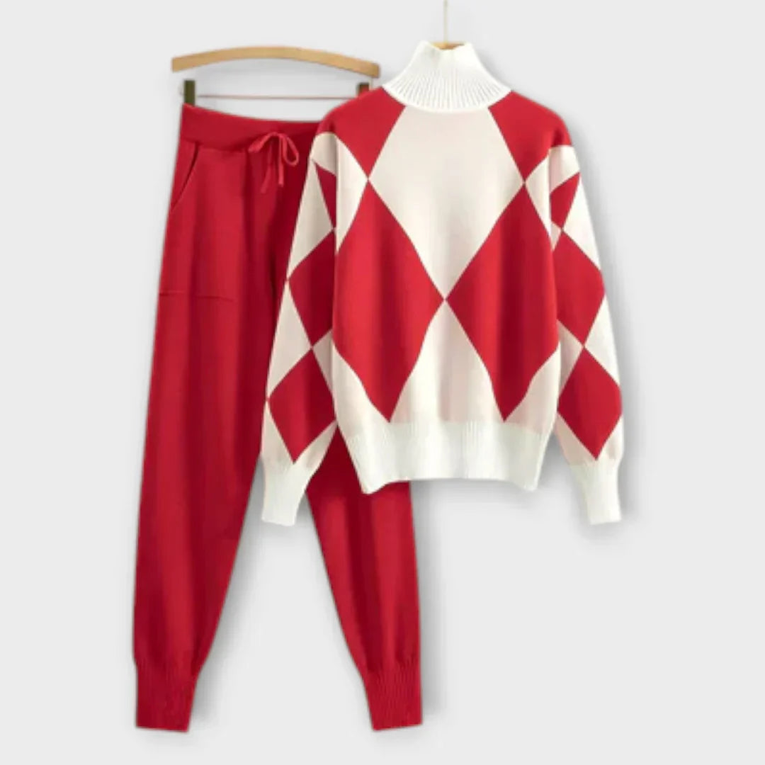Sophie | Argyle Knit Set