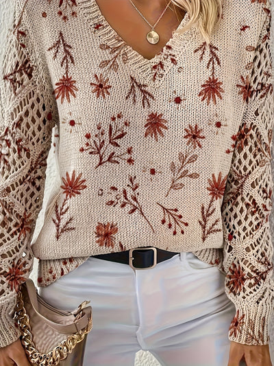 Janet | Gentle Crochet-Sleeve Sweater