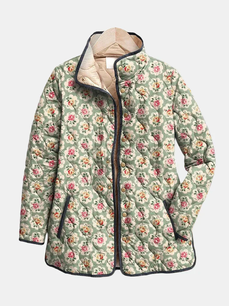 Eloise | Soft Garden-Print Quilted Jacket