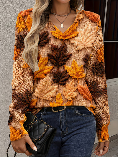 Joanna | Autumn Glow V-Neck Sweater