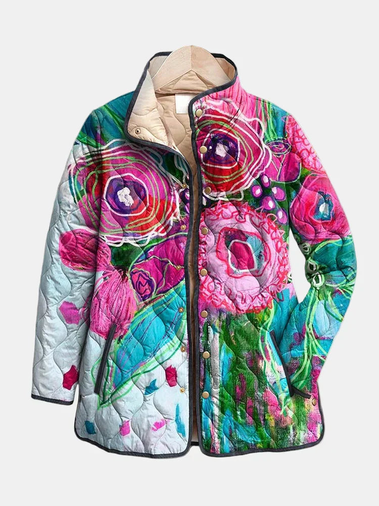 Harper | Artful Quilted Floral Jacket