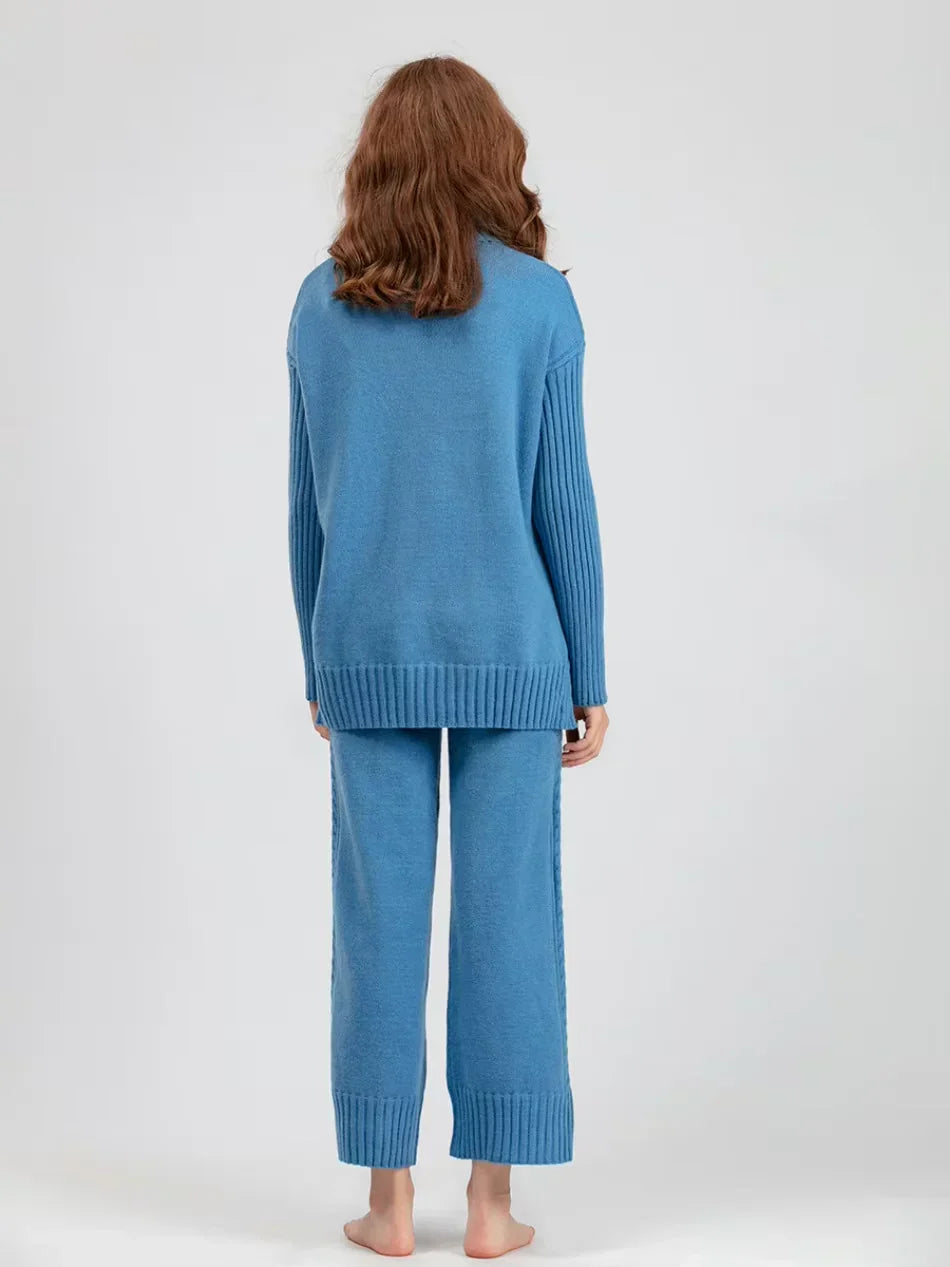 Sierra | Knit Lounge Set with Turtleneck