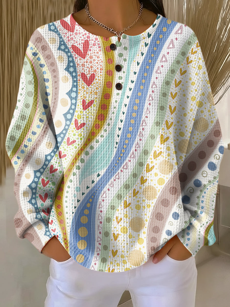 Eleanor | Cozy Waffle Knit Henley