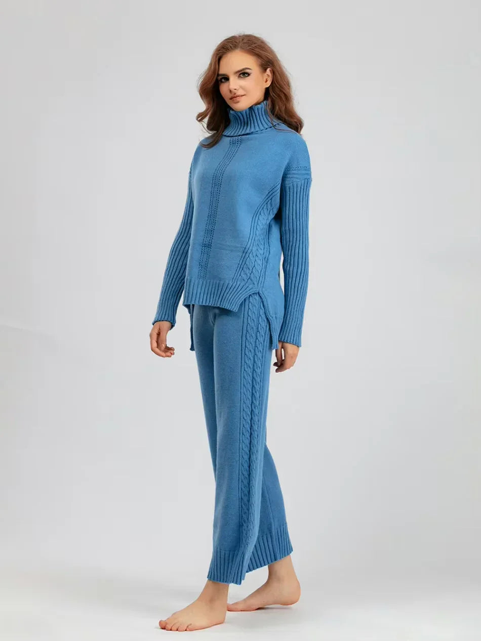 Sierra | Knit Lounge Set with Turtleneck