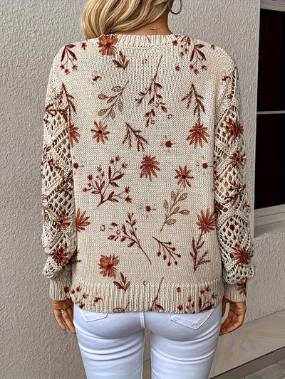 Janet | Gentle Crochet-Sleeve Sweater