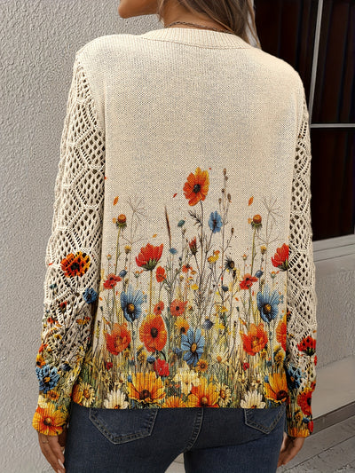 Lillian | Floral V-Neck Sweater
