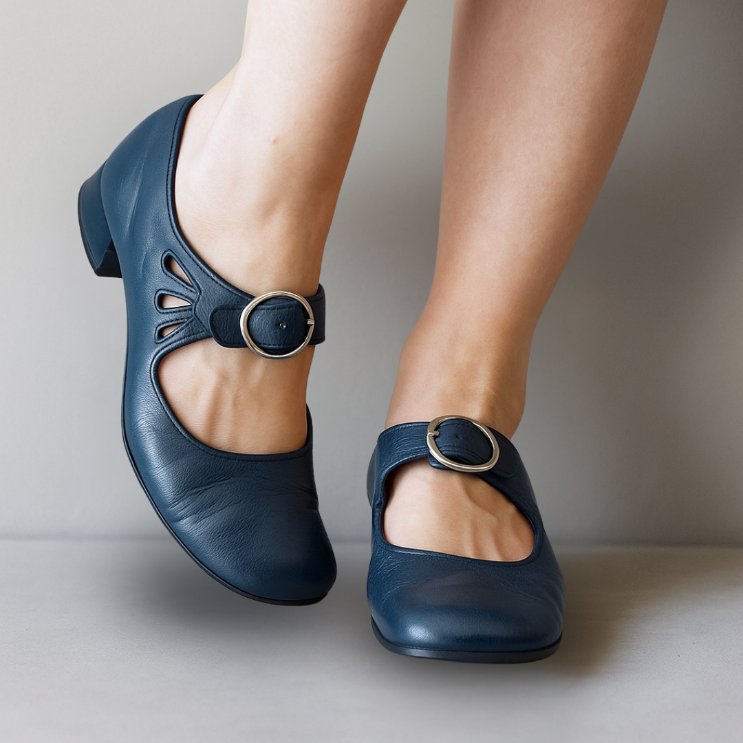 Helen | Comfort Buckle-Strap Orthopedic Heels