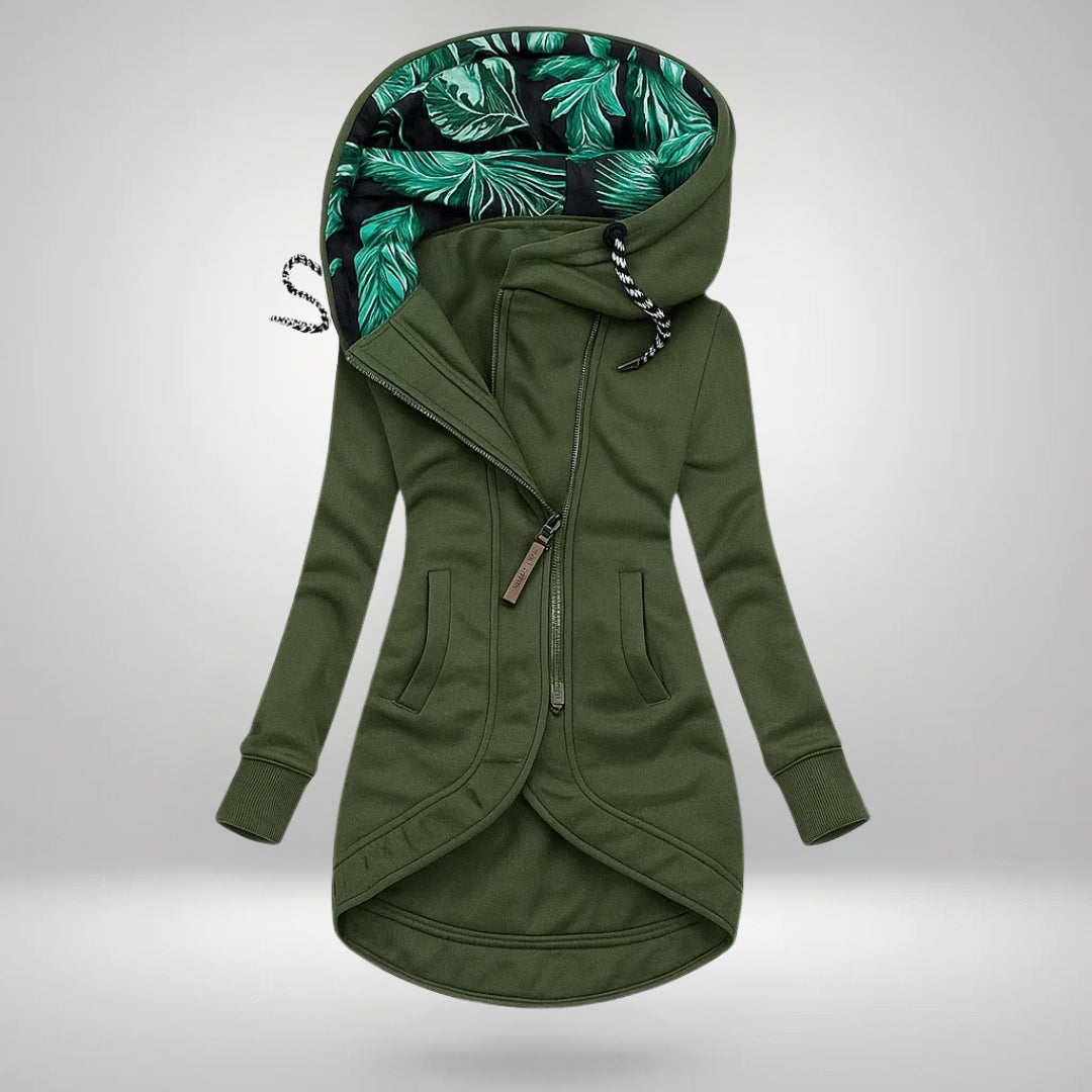 Sierra | Sleek Zip-Up Hooded Coat