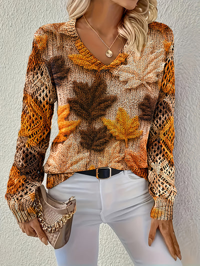 Joanna | Autumn Glow V-Neck Sweater