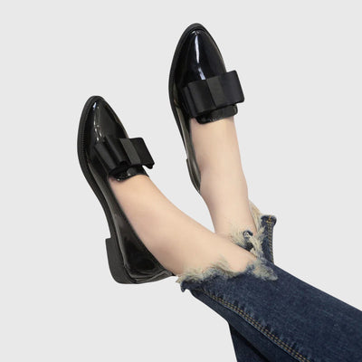 Marilyn | Polished Bow-Detail Loafer