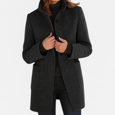 Samantha | Elegant Wool-Blend Tailored Winter Coat