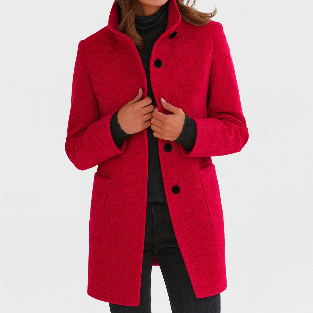 Samantha | Elegant Wool-Blend Tailored Winter Coat