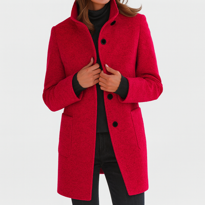 Samantha | Elegant Wool-Blend Tailored Winter Coat