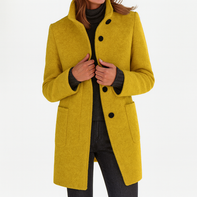 Samantha | Elegant Wool-Blend Tailored Winter Coat