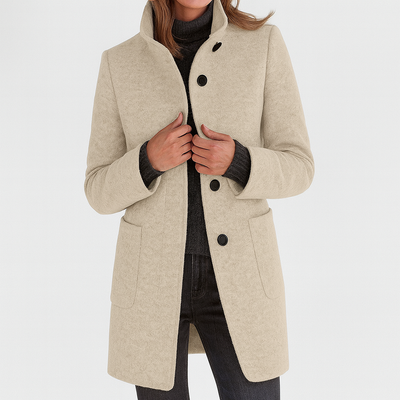 Samantha | Elegant Wool-Blend Tailored Winter Coat